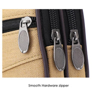 Men Outdoor Sports Waist Bag with Multi Pockets Canvas Slim Coin Purse Coin Pocket Bag Zipper Coin Purse for Best Gift
