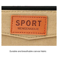 Men Outdoor Sports Waist Bag with Multi Pockets Canvas Slim Coin Purse Coin Pocket Bag Zipper Coin Purse for Best Gift